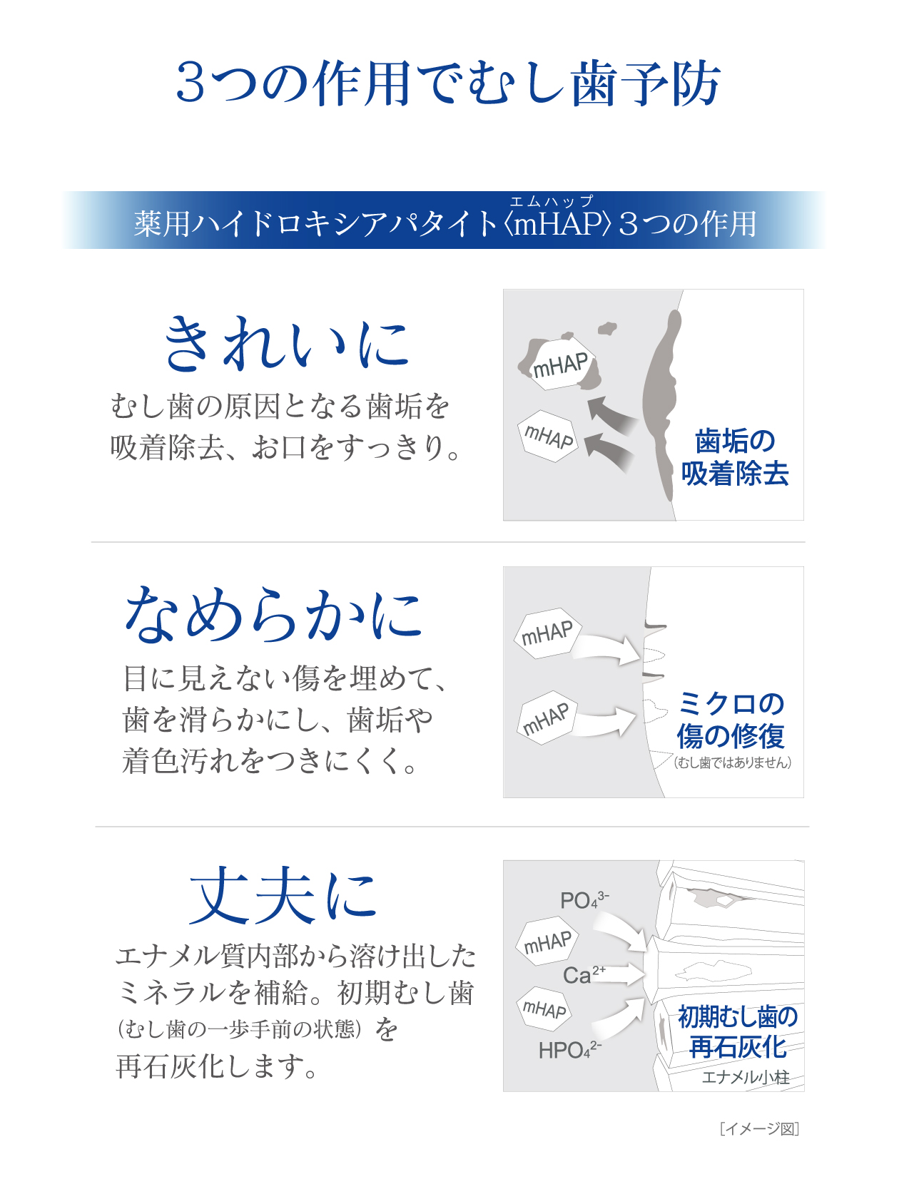 ハイドロキシアパタイト3つの作用